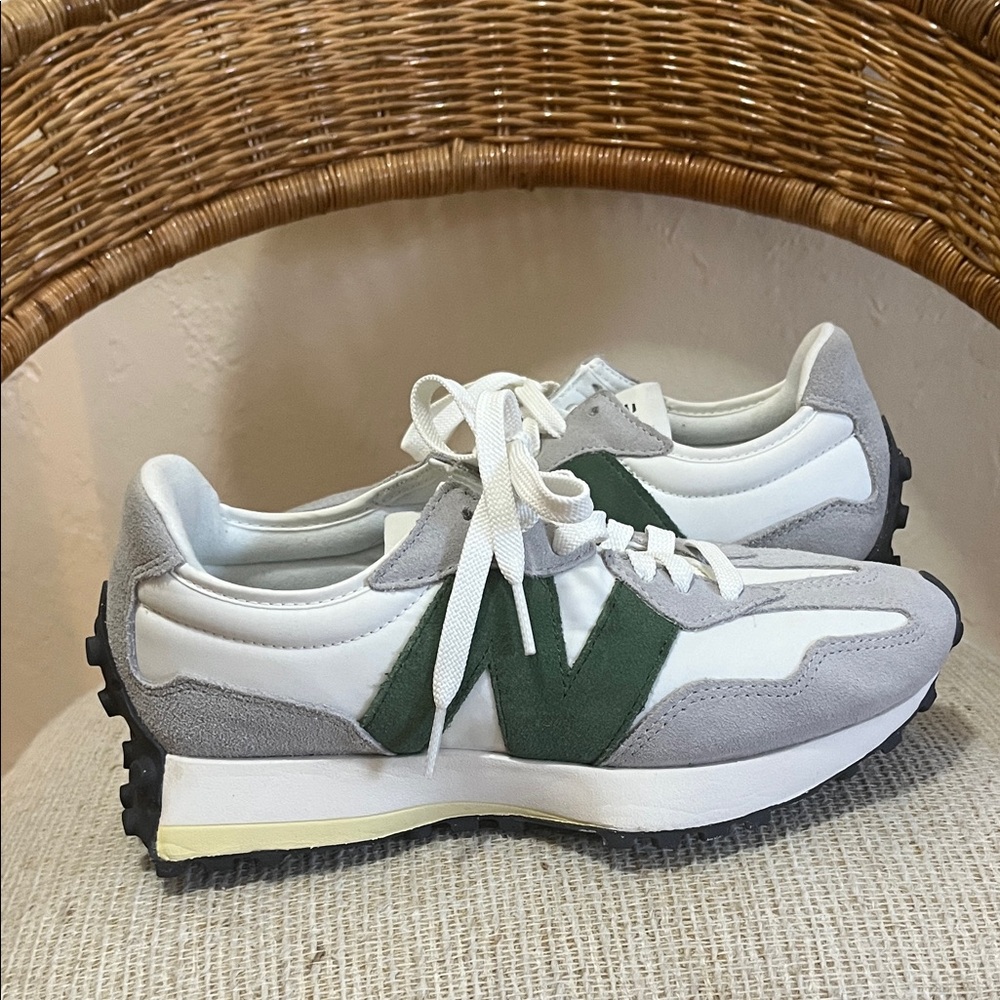 New Balance White and Gray Sneakers